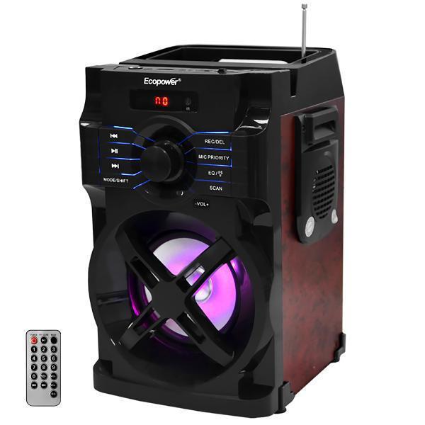 Caixa de Som Ecopower EP-2122 SD / USB / Bluetooth / Karaokê