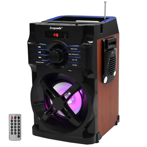 Caixa de Som Ecopower EP-2122 SD / USB / Bluetooth / Karaokê foto 2
