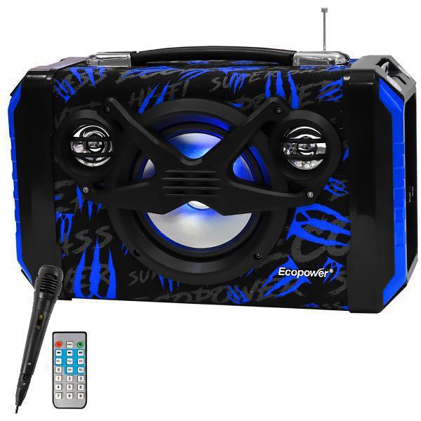 Caixa de Som Ecopower EP-2266 SD / USB / Bluetooth / Karaokê foto 2