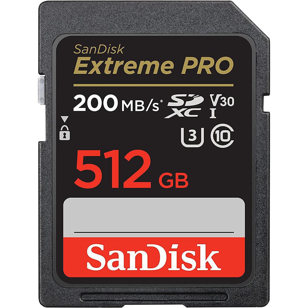 Cartão de Memória Sandisk Extreme Pro SDXC 512GB Classe 10 200MB/s