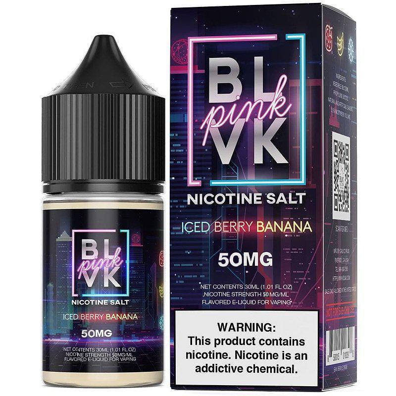 Essência para Vaper BLVK Pink Salt Iced Berry Banana 30ML foto 1