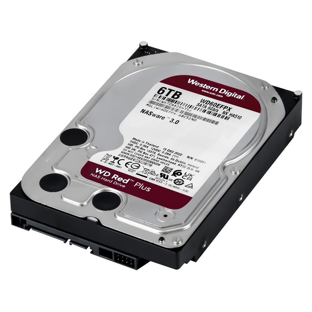 HD Western Digital Red Plus NAS WD60EFPX 6TB 3.5" 5400RPM 256MB foto 1