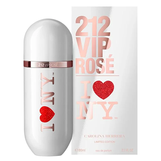 Perfume Carolina Herrera 212 Vip Rosé I Love NY Eau de Parfum Feminino 80ML foto 1