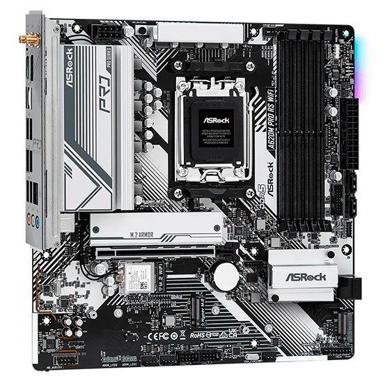 Placa Mãe Asrock A620M Pro RS Wi-Fi AMD Soquete AM5 foto 1