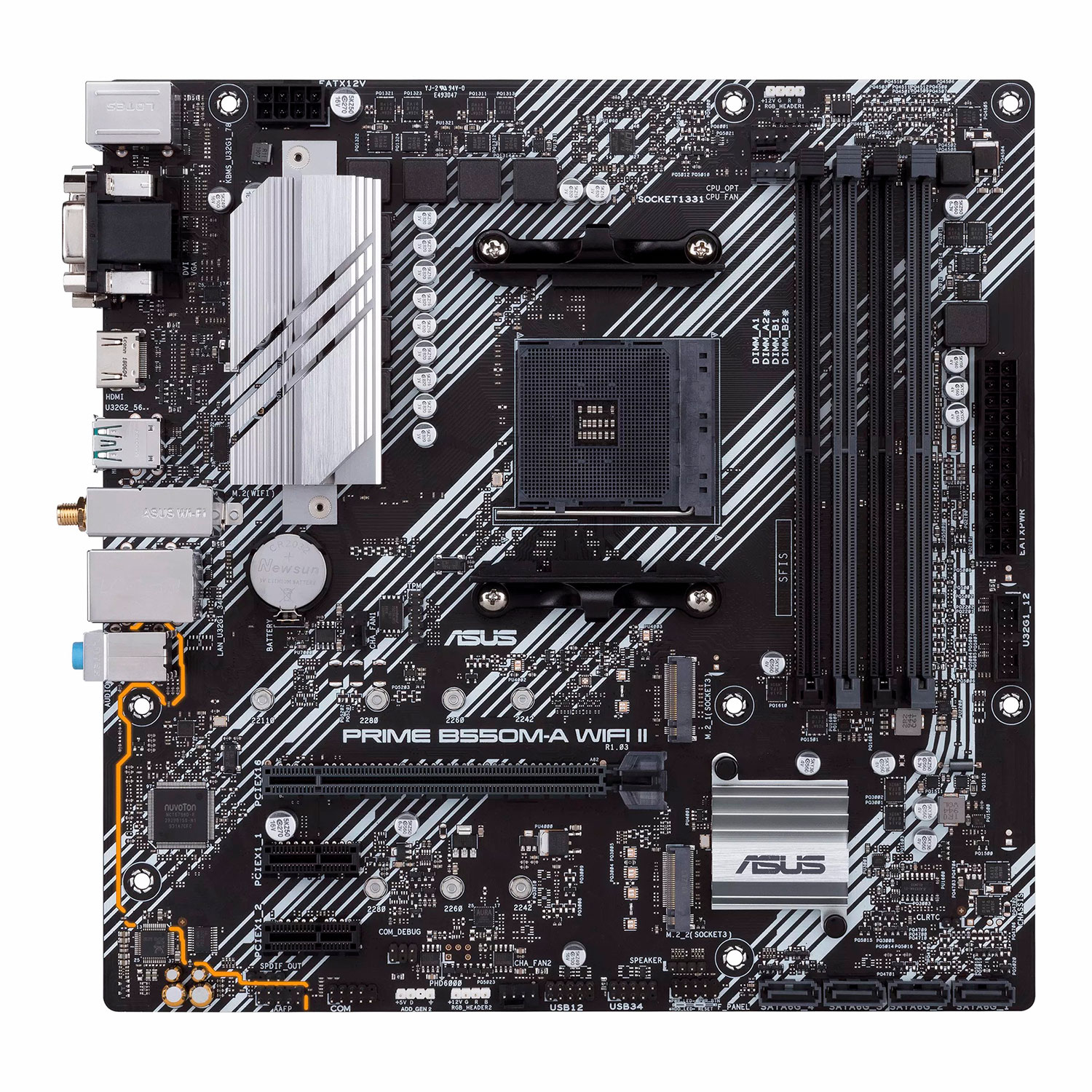 Placa Mãe Asus Prime B550M-A Wi-Fi II AMD Soquete AM4 foto 1