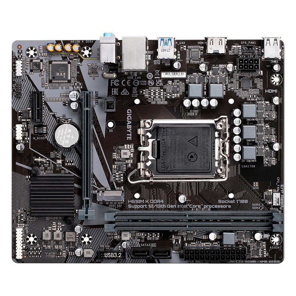 Placa Mãe Gigabyte H610M K DDR4 Intel Soquete LGA 1700 foto 1