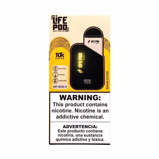 Pod Life Pod ECO II Cartucho Banana Custard 10000 Puffs foto 2