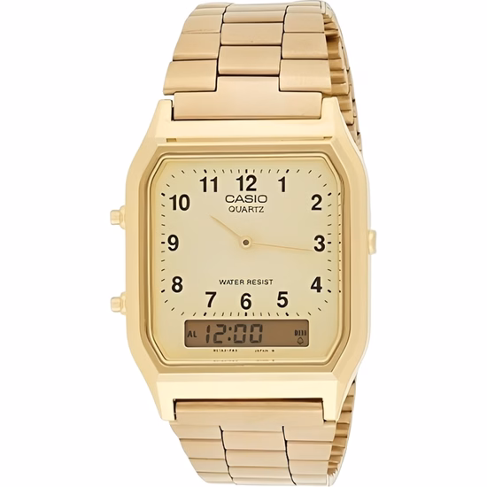 Relógio Casio Vintage AQ-230GA Analógico/Digital Dourado foto 2