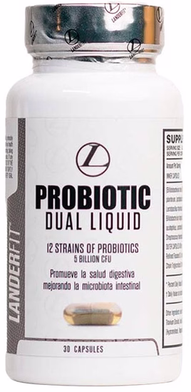 Suplemento Landerfit Probiotic Dual Liquid 30 Cápsulas
