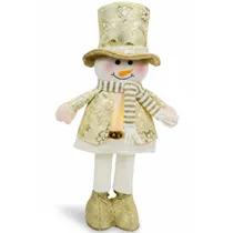 Enfeite de Boneco de Neve de Natal JT25-D793 com Luzes 20X45 CM