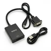 Adaptador Trove VGA M para HDMI H com Áudio