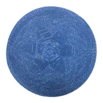 Jogo Americano de Tecido Circular - Azul