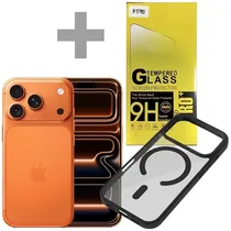 Apple iPhone 17 Pro A3256 Esim 256GB/12GB Ram de 6.3" 48+48+48MP/18MP + Pelicula + Capa Transparente Preto