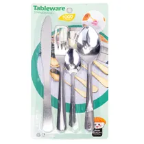 Jogo de 4 Talheres de Mesa - Aço Inoxidável