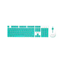 FTX Teclado + Mouse Wireless FTXGK600 Undefined Portugues Blanco/Verde