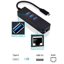 Hub USB-C Sate A-HUBC50 3XUSB A RJ45 3.0 Negro