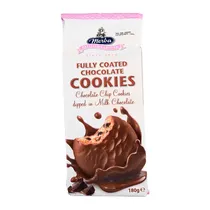 Biscoito Merba Cookies Banhadas de Chocolate Pacote 180G