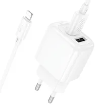 Carregador Hoco CS51A com Duas Entradas USB e Cabo Lightning