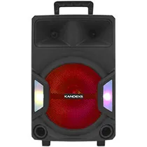 Speaker Kandexs Party YE-1208 12" LED BT/ Aux/ USB/ FM/ TF/ Mic Recarregavel Bivolt Preto