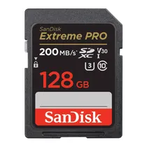 Cartão de Memória Sandisk SD 128GB Extreme Pro 200MB/s V30