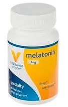Melatonin 3MG The Vitamin Shoppe Specialty (60 Cápsulas)