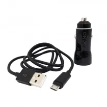 Only Carregador para Auto 2USB com Cabo V8 Negro