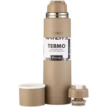 Garrafa Térmica Terrano Bala - 750ML - com Tampa Tipo Mola - Areia