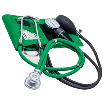 Medidor de Pressao Analogico More Fitness MF-225 com Estetoscópio - Verde