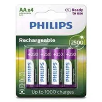 Pilha Recarregável Philips AA2500MAH c/4
