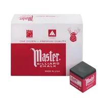Tiza para Taco de Billar Master Billiard Chalk Negro 12 Piezas
