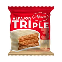 Alfajor Mazzei Triple Con Chocolate Blanco - 65G