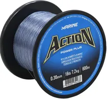 Linha Monofilamento Marine Sports Action Power Plus 16LB 7,2KG 0,30MM 600M