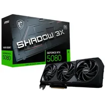 Placa de Vídeo MSI Geforce RTX5080 Shadow 3X Oc, 16GB GDDR7, 256BITS, 1X HDMI 3X Displayport, 912-V531-628