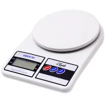 Mini Balança Digital Portatil Krab KBDC10 de Cozinha / 10KG / 1G / A Pilha (Pilha Incluida) - Branco
