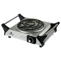 Fogareiro Elétrico Electrobras Practic Cook Inox EBCE-01 1.200 Watts 220V ~ 50/60 HZ - Prata/Preto