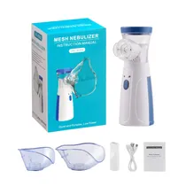 Nebulizador Mini Portatil JSL-W302 Mesh Nebulizer / Recarregavel - Branco/Azul