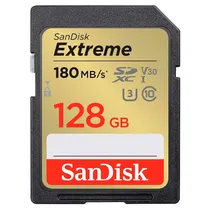 Cartão de Memória Sandisk Extreme SDXC 128GB Classe 10 180MB/s - SDSDXVA-128G-Gncin