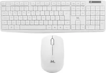 Teclado e Mouse Sem Fio Mtek KM-5239 - Branco (Português)