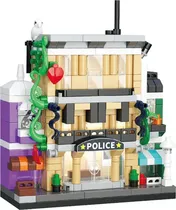 Blocos de Construção Mini European Police Station Koco - 02023 (309 Peças)