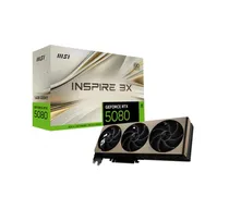 Placa de Vídeo MSI Geforce RTX5080 Inspire 3X Oc, 16GB GDDR7, 912-V531-408 256BITS 2655MHZ, 1XHDMI, 3XDISPLAYPORT, Preto