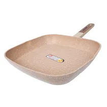 Grill Quadrada Sartén Ucc Life 28 CM Revestimento de Granito Bege