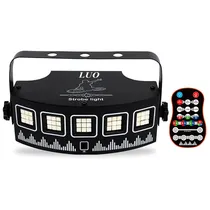 Mini Lampada LED Flash Luo LU-2118 Party / com Controle Remoto - Preto