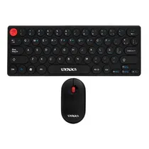 Teclado e Mouse Sem Fio Satellite AK-6012G Mini, Espanhol, Preto