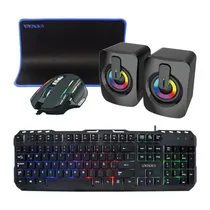 Teclado USB Satellite GK42 Gamer Kit 4X1 Espanol