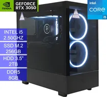 PC Gamer NZXT H5 Elite Intel i5/ 8GB/ W11/ 2TB HDD/ 256GB SSD M.2/ Geforce RTX3050 6GB - Black