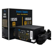 Fonte Mtek PSR850A31 ATX 850W 80 Plus Gold Semi Modular - Preto