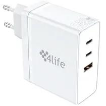 Adaptador de Tomada 4LIFE FL75140CCAGW USB/2 USB-C de 140 Watts - Branco