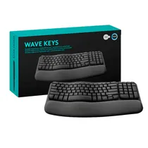 Teclado Logitech Wave Keys Ergo Wileress Graphite 920-012278 Espanhol