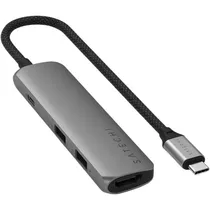 Satechi Hub ST-P4SM USB-C 4IN1 Slim Multiport Adapter 4K Space Grey