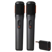 Microfone Sem Fio JBL Partybox Wireless Mic - 2 Unidades - Recarregável - Preto